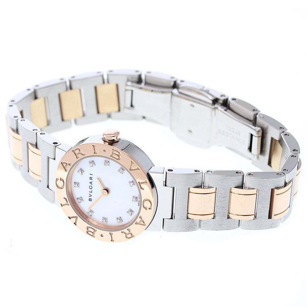 BVLGARI BVLGARIBVLGARI BBP23SG 12P diamond White shell Dial Quartz Ladies Watch_914954