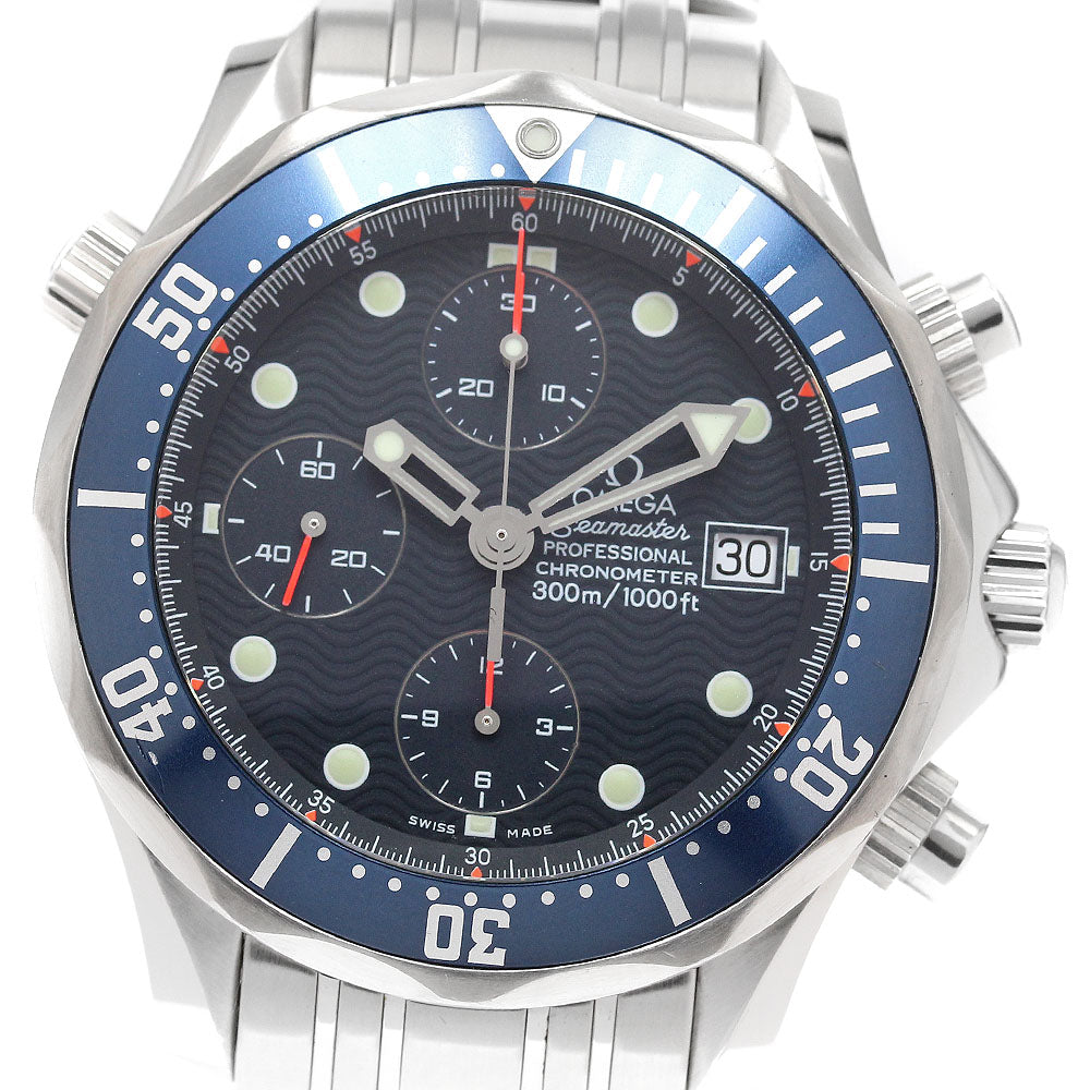 OMEGA Seamaster300 2599.80 Chronograph Navy Dial Automatic Men's Watch_914972