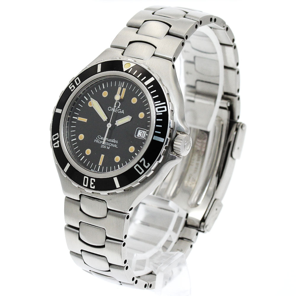 OMEGA Seamaster200m Date black Dial Quartz Men's Watch_914977