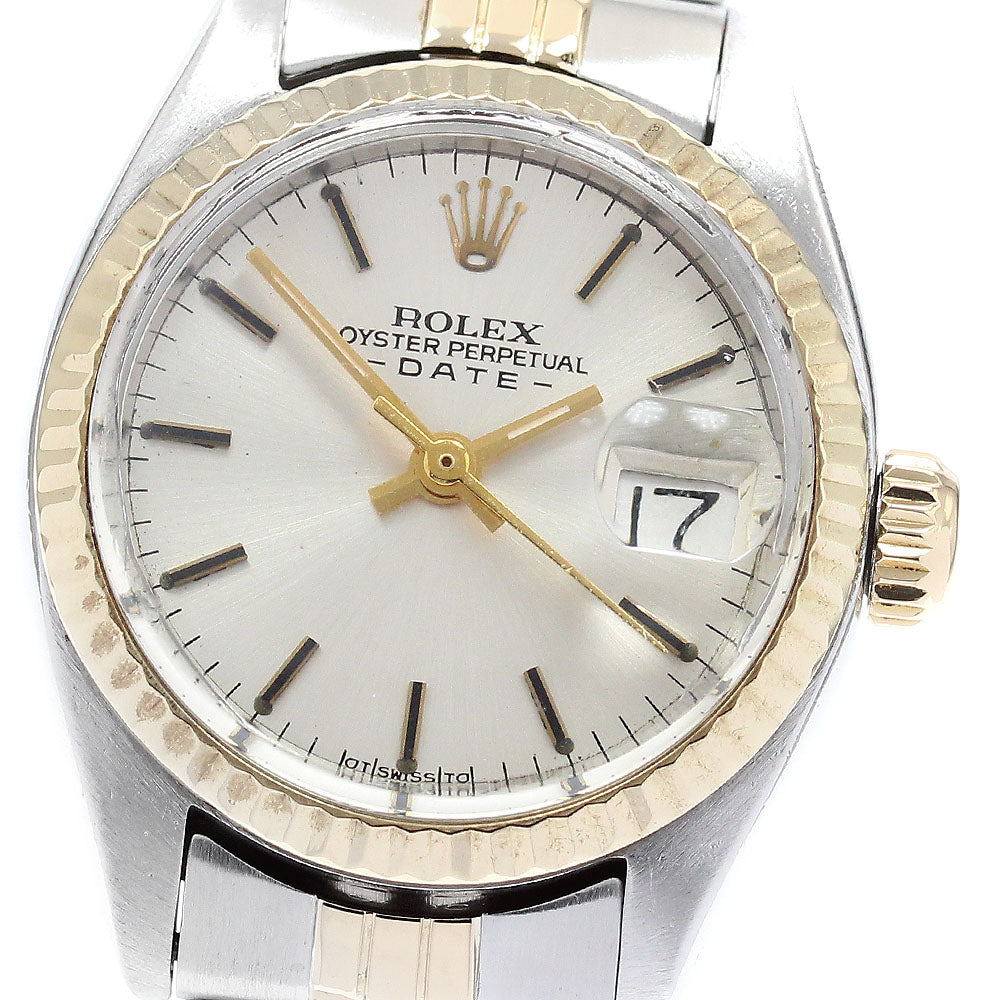 ROLEX Oyster Perpetual Date 6917 Cal.2030 YG2 tone Automatic Ladies Watch_915004