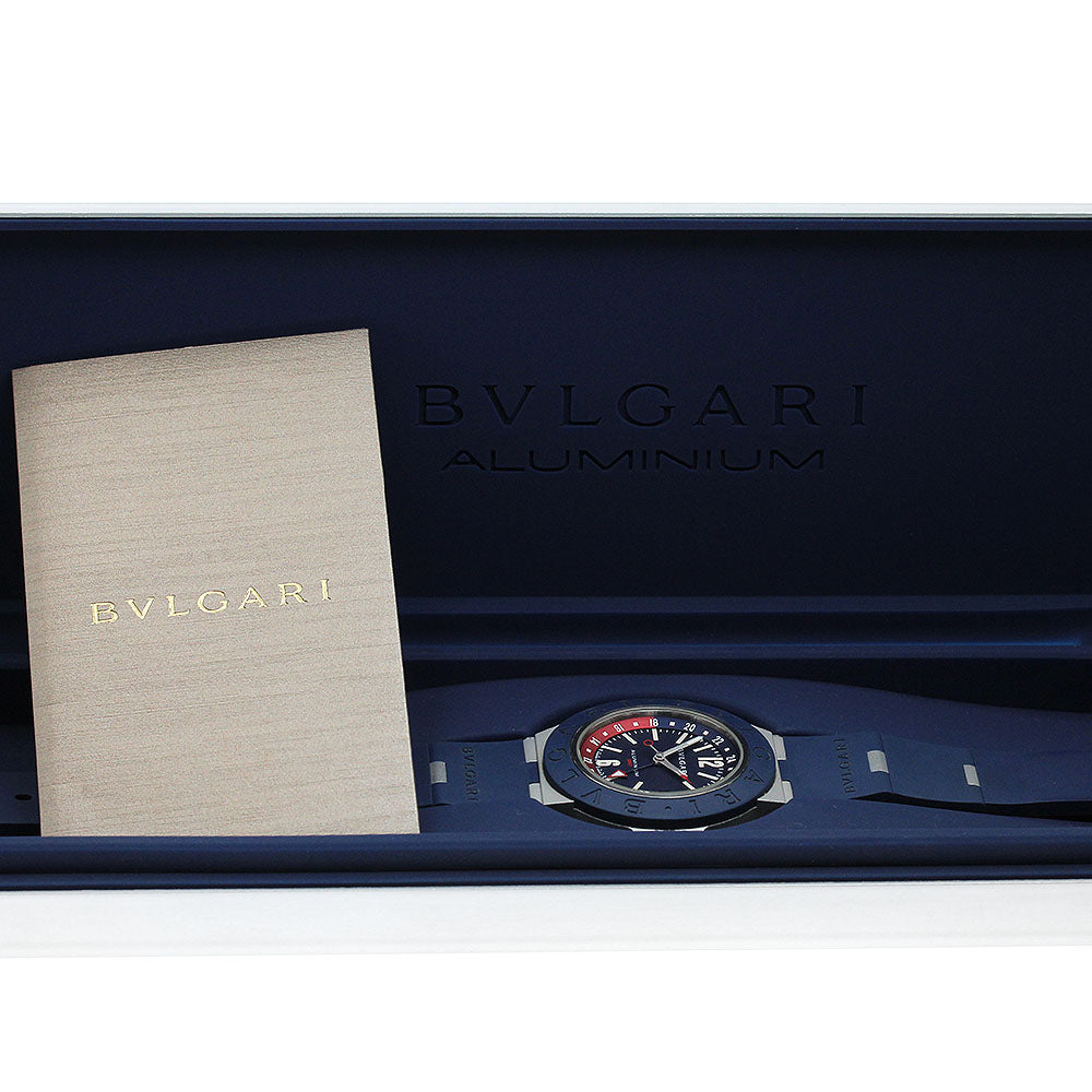 BVLGARI aluminum BB40ATGMT GMT date Navy Dial Automatic Men's Watch_915071
