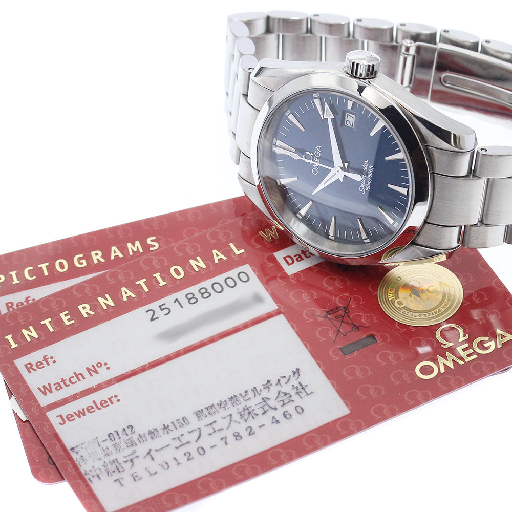 OMEGA Seamaster Aqua Terra 2518.80 Date Navy Dial Quartz Men's Watch_915074