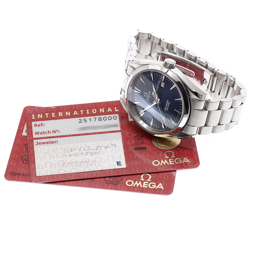 OMEGA Seamaster Aqua Terra 2517.80 Date Navy Dial Quartz Men's Watch_915129