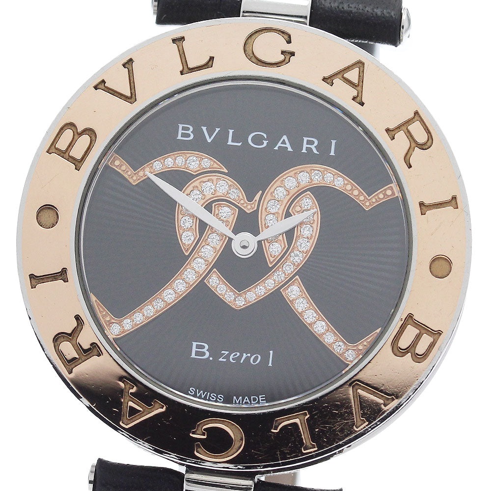 BVLGARI B-zero1 BZP35S Heart motif diamond black Dial Quartz Ladies Watch_915143