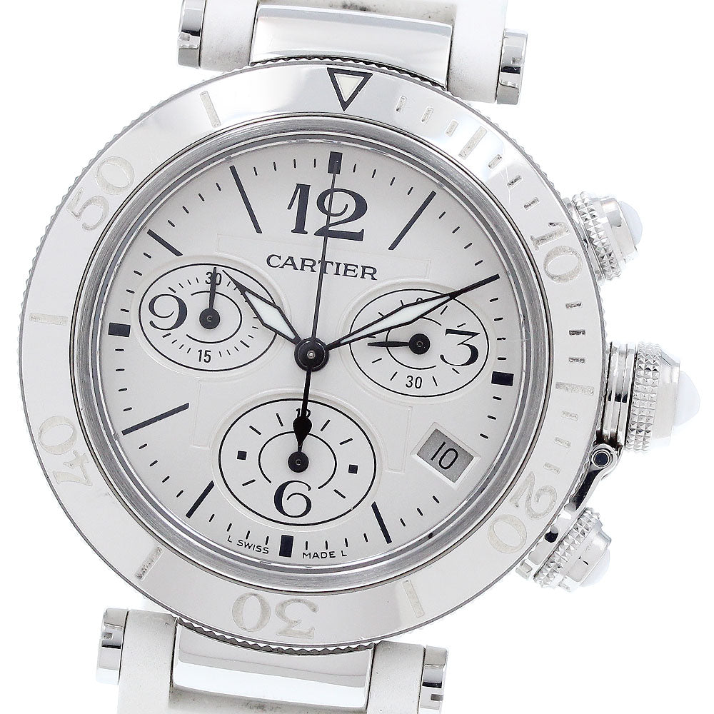 CARTIER Pasha Seatimer W3140005 Date Chronograph Quartz Boy's Watch_915144