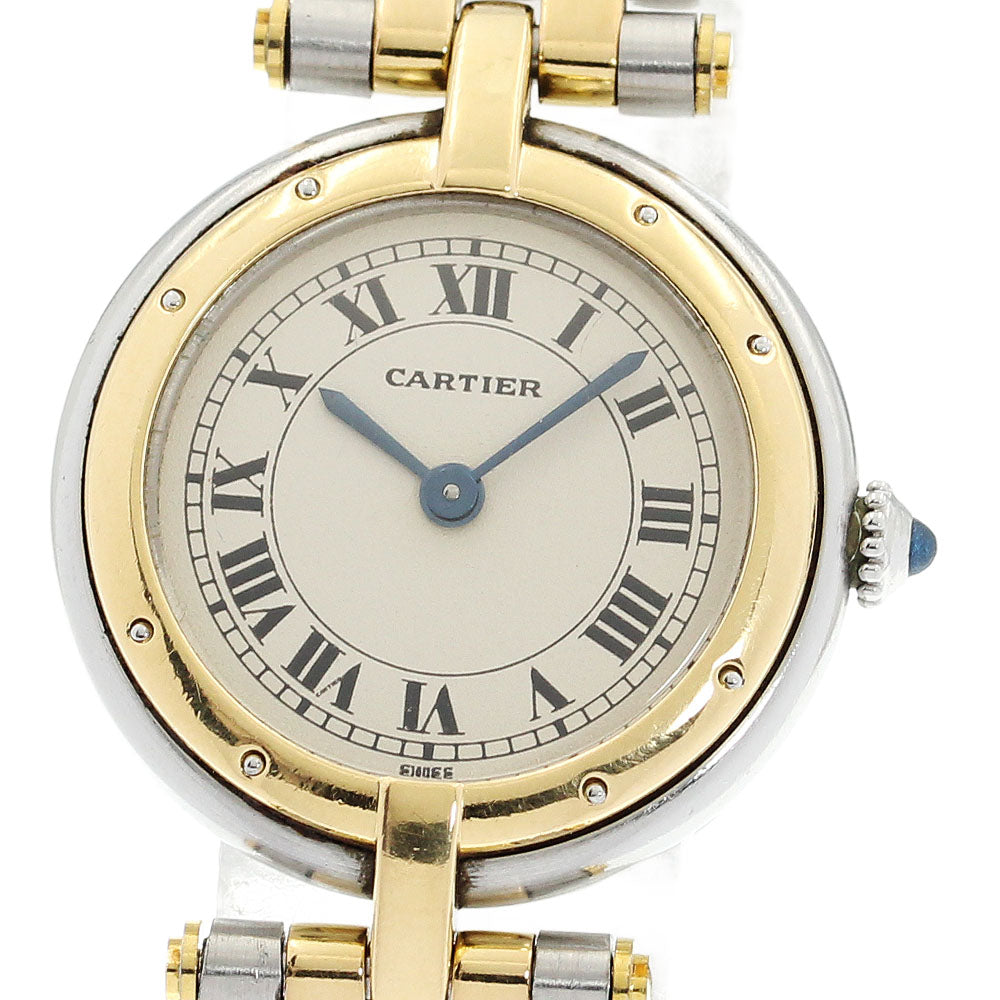 CARTIER PANTHERESM W25030B6 Round 2 row beige Dial Quartz Ladies Watch_915158