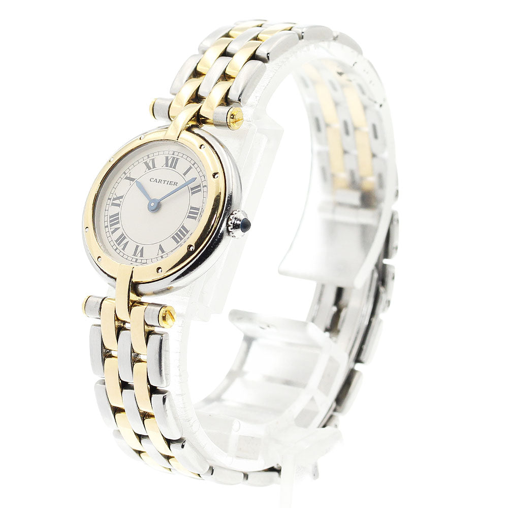 CARTIER PANTHERESM W25030B6 Round 2 row beige Dial Quartz Ladies Watch_915158