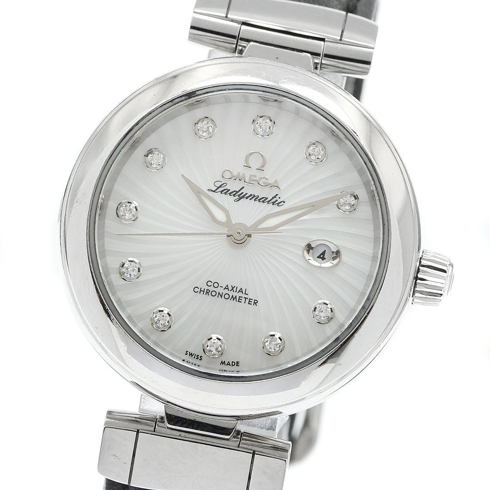 OMEGA De Ville Ladymatic 425.33.34.20.55.001 Co-Axial 11P Diamond White shell Dial Automatic Ladies Watch_915185