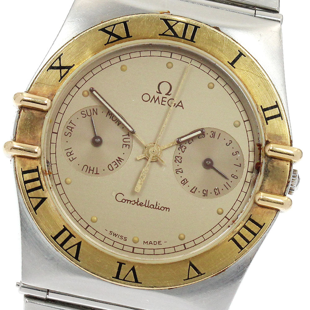 OMEGA Constellation Day date gold Dial Quartz Men's Watch_915309
