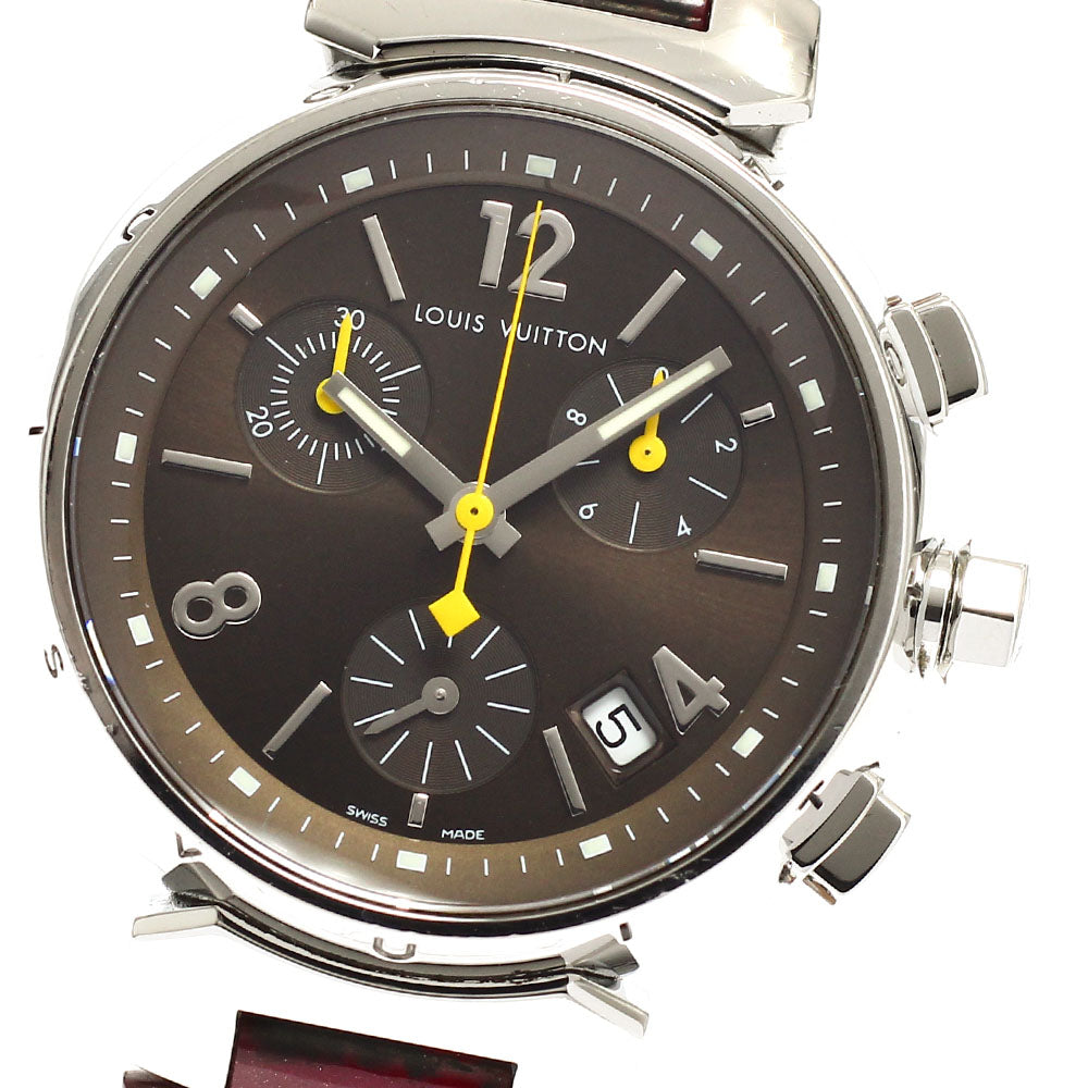 LOUIS VUITTON Tambour Q1321 Chronograph Brown Dial Quartz Boy's Watch_915310