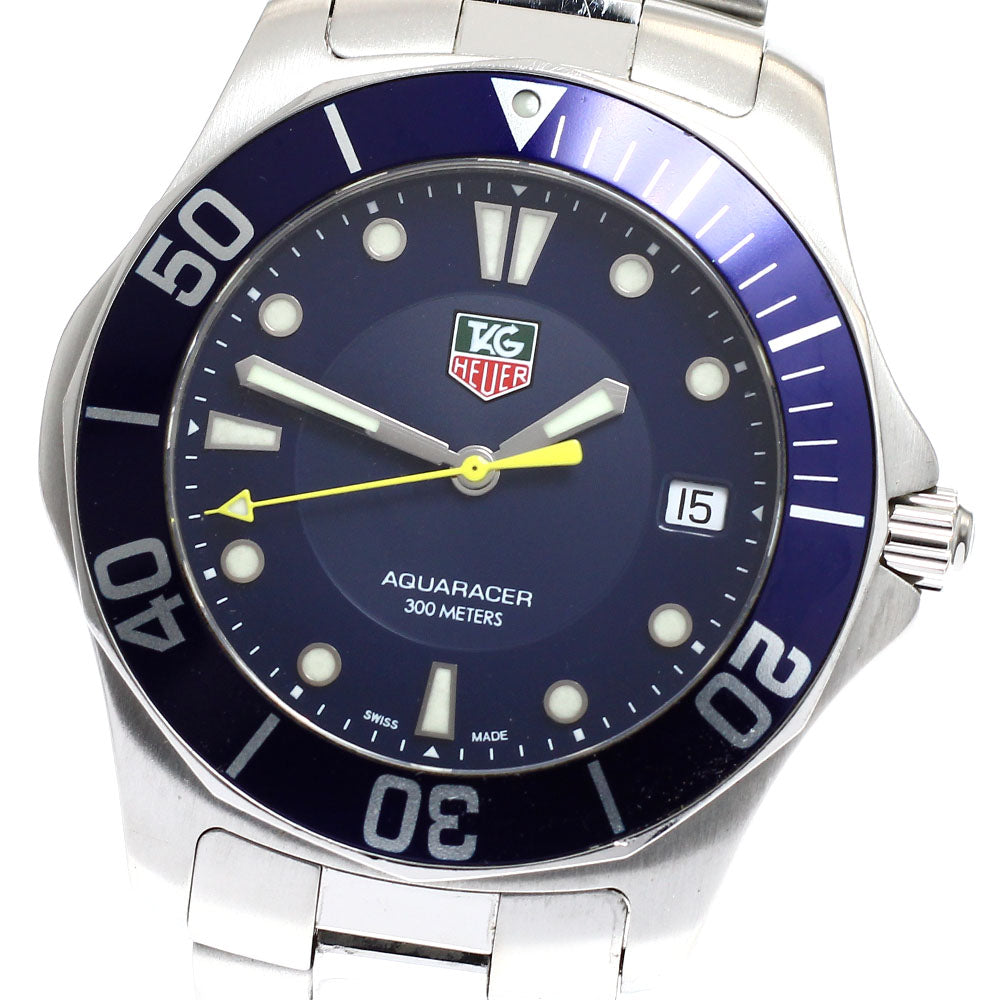TAG HEUER Aqua racer WAB1112 Date blue Dial Quartz Men's Watch_915324