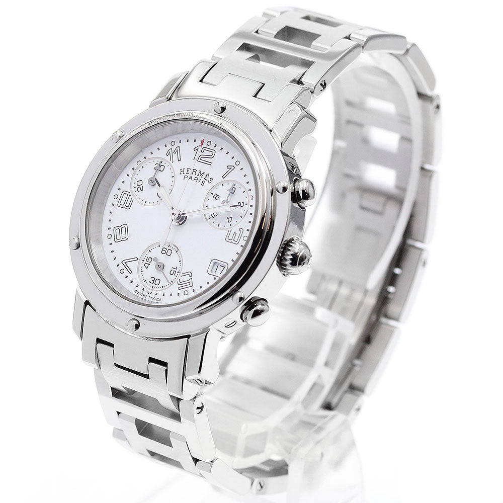 HERMES Clipper chrono CL1.310 Date white Dial Quartz Ladies Watch_915329