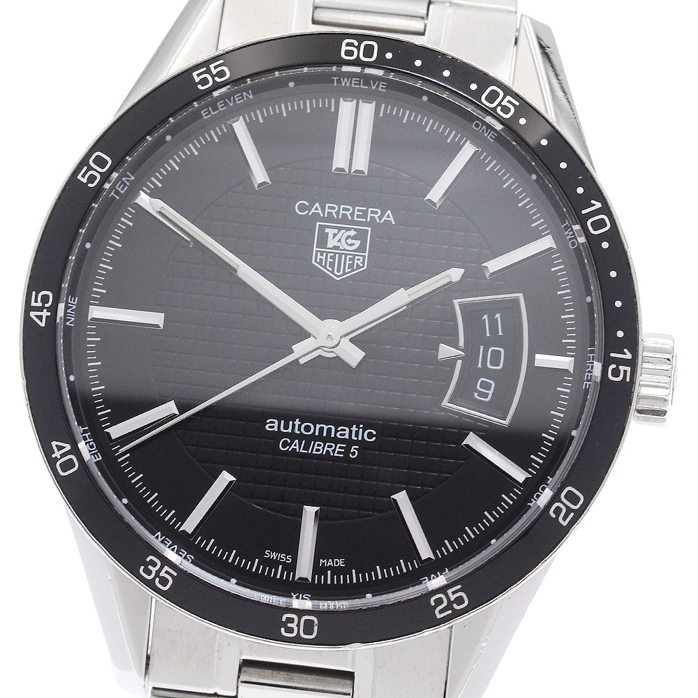 TAG HEUER Carrera Caliber 5 WV211M.BA0787 Date black Dial AT Men's Watch_915335
