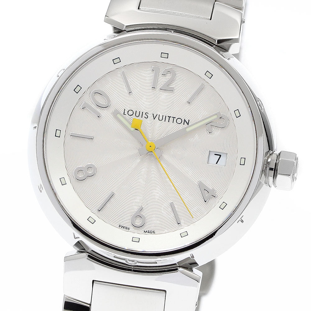 LOUIS VUITTON Tambour Hologram Q1313 Date Silver Dial Quartz Ladies Watch_915336
