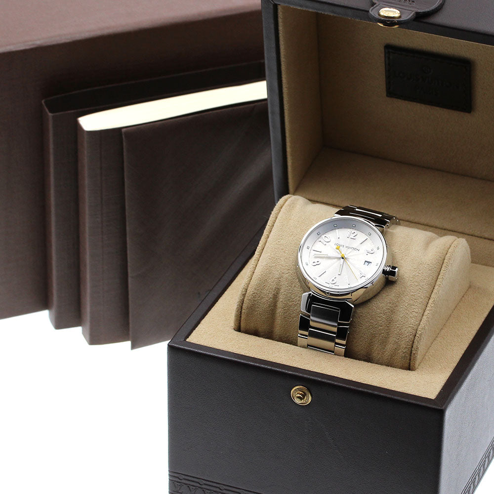 LOUIS VUITTON Tambour Hologram Q1313 Date Silver Dial Quartz Ladies Watch_915336
