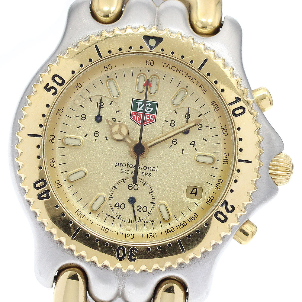 TAG HEUER S/el CG1121-0 Chronograph gold Dial Quartz Men's Watch_915343
