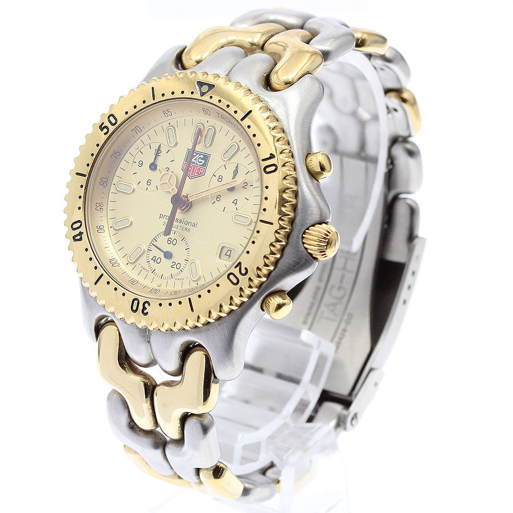 TAG HEUER S/el CG1121-0 Chronograph gold Dial Quartz Men's Watch_915343