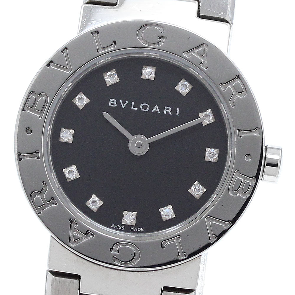 BVLGARI BVLGARIBVLGARI BB23SS 12P diamond black Dial Quartz Ladies Watch_915347