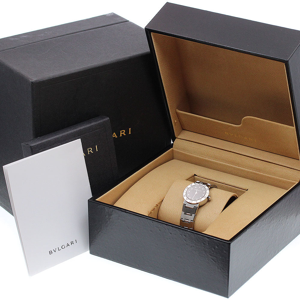 BVLGARI BVLGARIBVLGARI BB23SS 12P diamond black Dial Quartz Ladies Watch_915347
