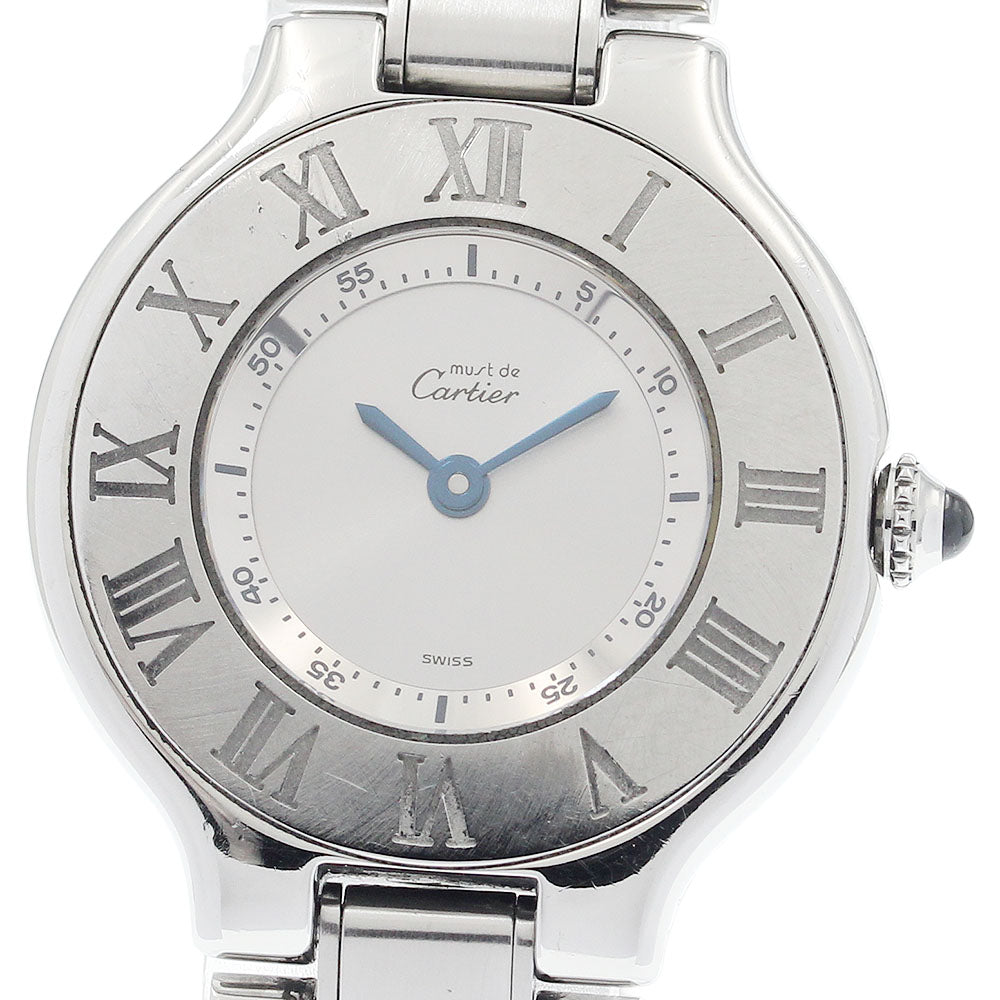 CARTIER Must21 Vantian W10109T2 Silver Dial Quartz Ladies Watch_915366