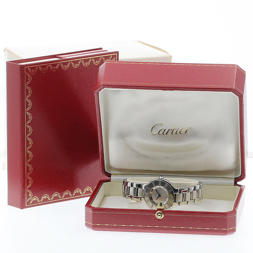 CARTIER Must21 Vantian W10109T2 Silver Dial Quartz Ladies Watch_915366