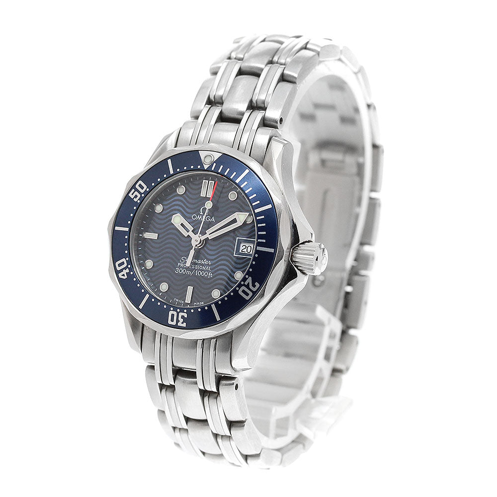 OMEGA Seamaster300 2583.80 Date Navy Dial Quartz Ladies Watch_915395