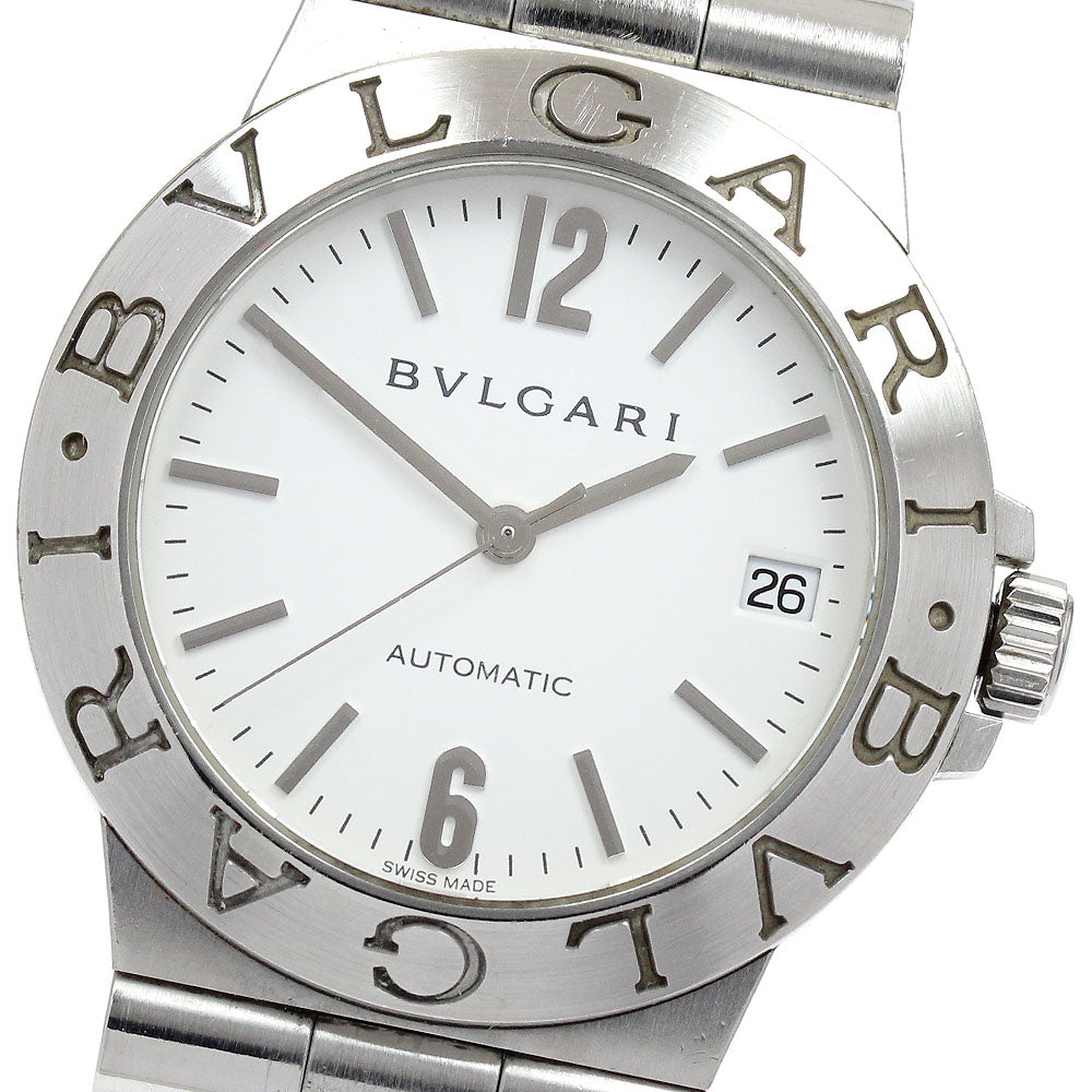 BVLGARI Diagono Sports LCV35S Date White Dial Automatic Men's Watch_915396