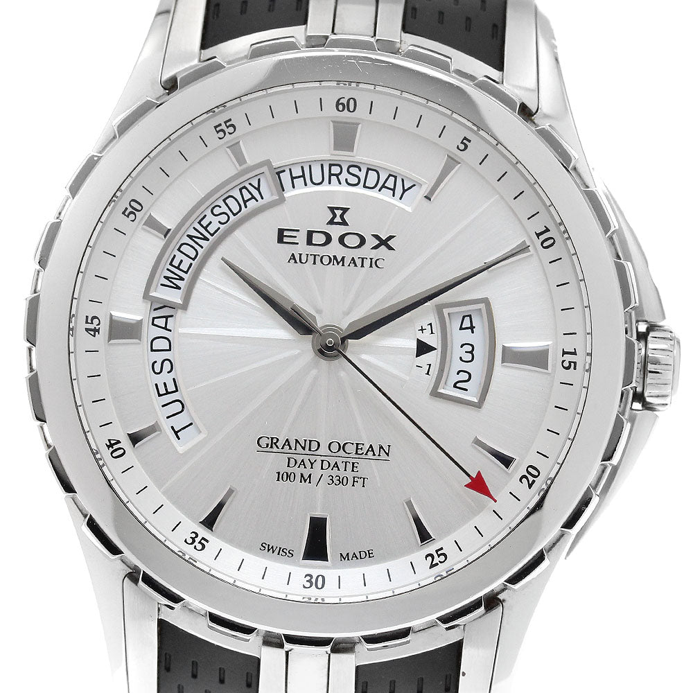 EDOX Grand Ocean 83006-3-AIN Day date Silver Dial Automatic Men's Watch_915397
