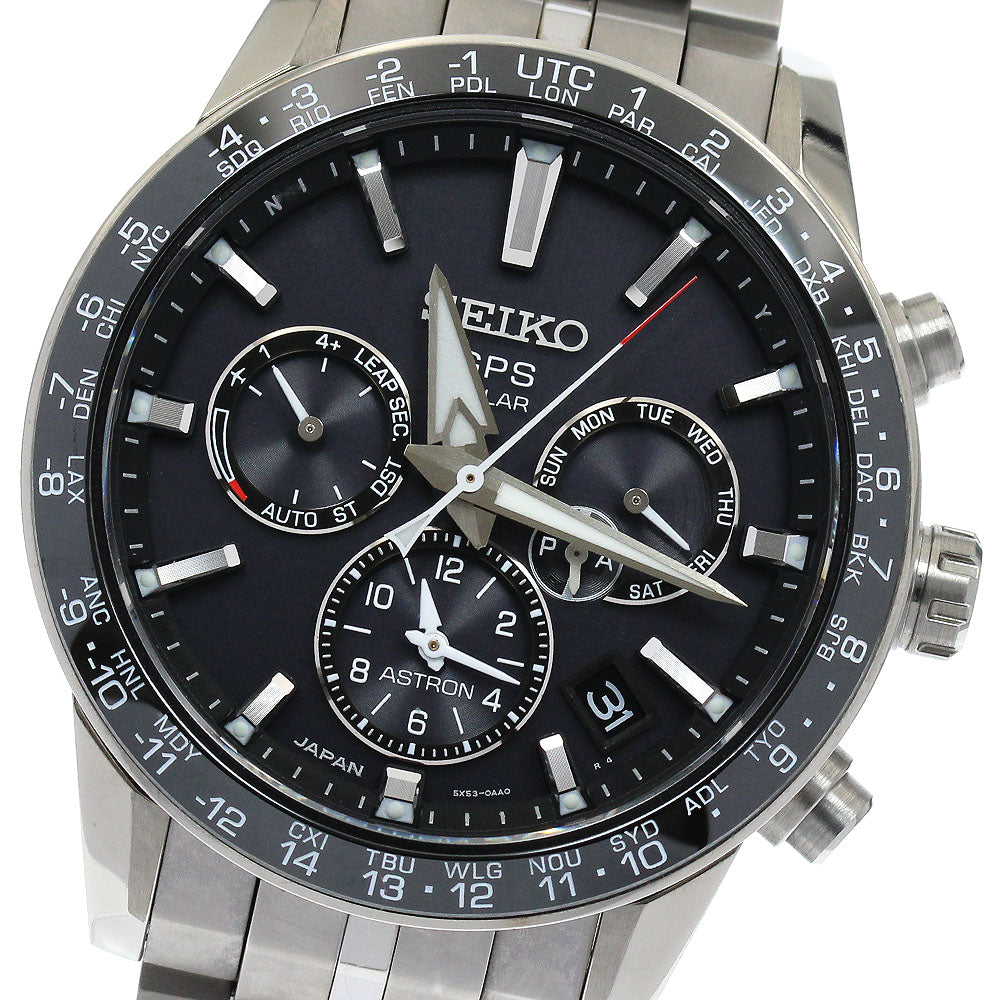 SEIKO Astron SBXC003/5X53-0AB0 GPS Solar Powered Radio Men's Watch_915406
