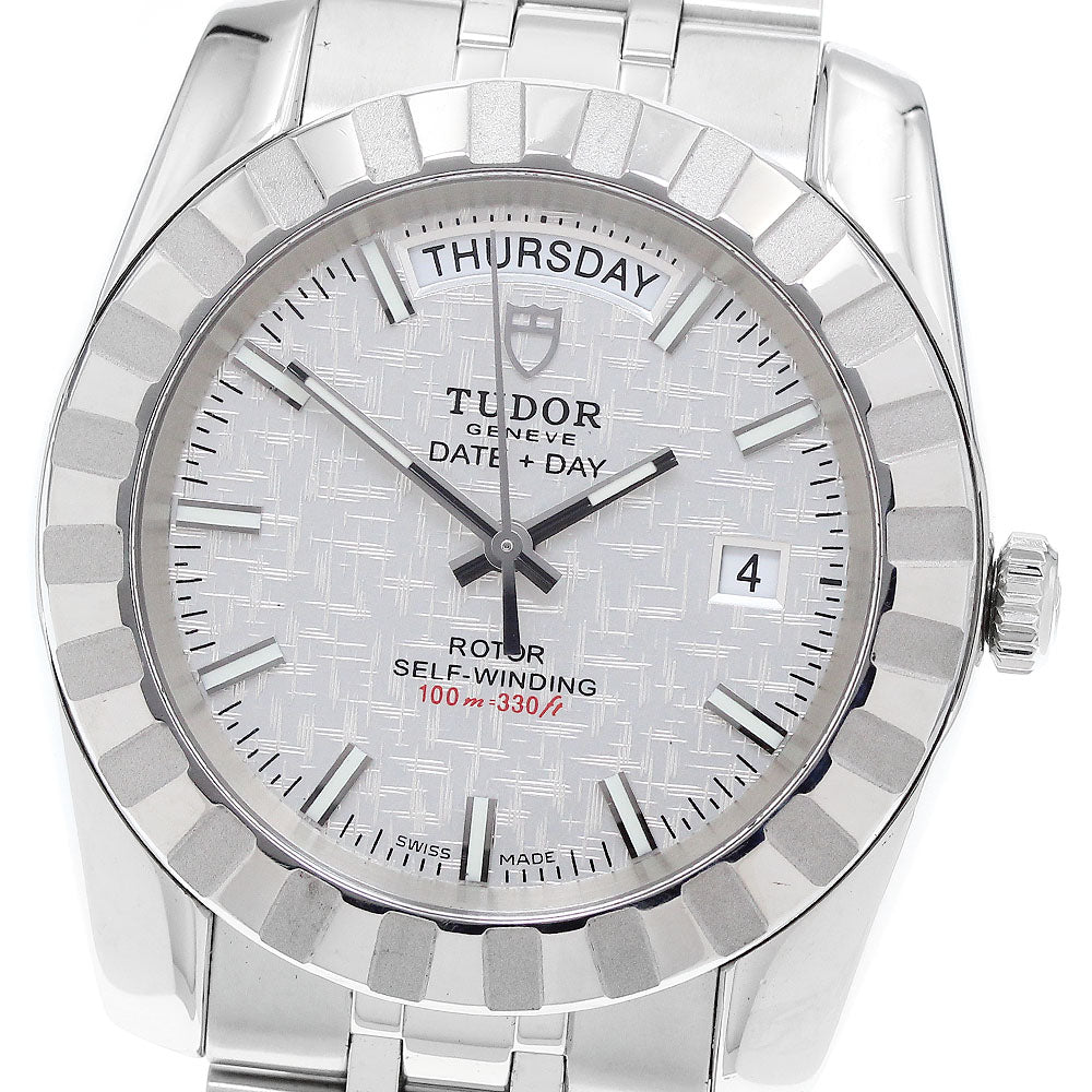 TUDOR Classic Date Day 23010 Silver Dial Automatic Men's Watch_915891