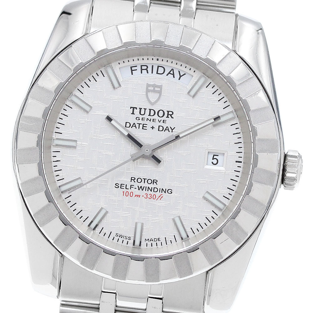 TUDOR Classic Date Day 23010 Silver Dial Automatic Men's Watch_915895