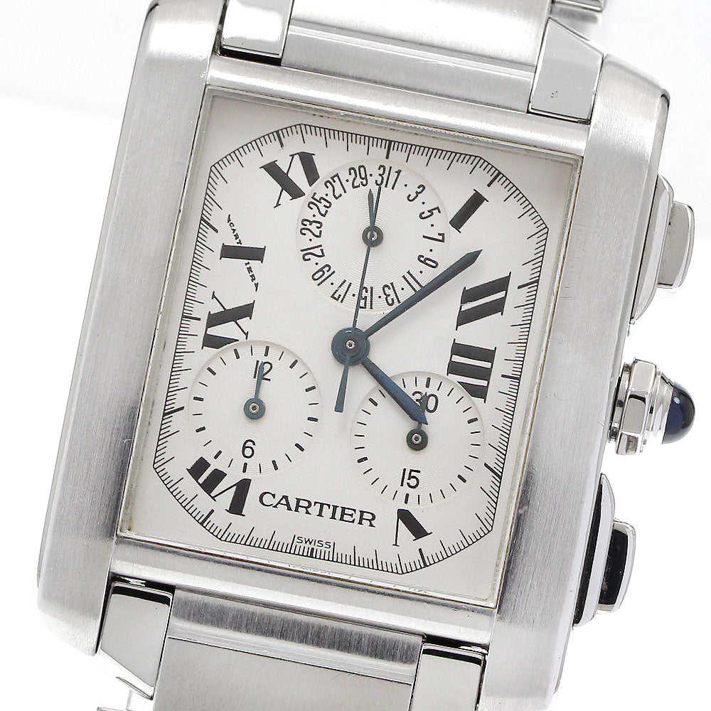 CARTIER Tank Française XL Chrono Reflex W51001Q3 Quartz Men's Watch_916003