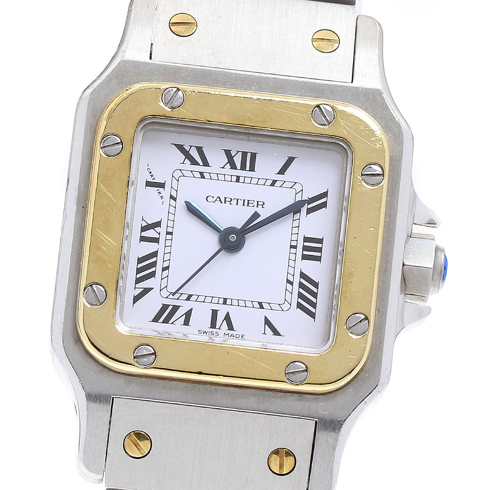 CARTIER Santos Galbe SM YG2 tone white Dial Automatic Ladies Watch_916020