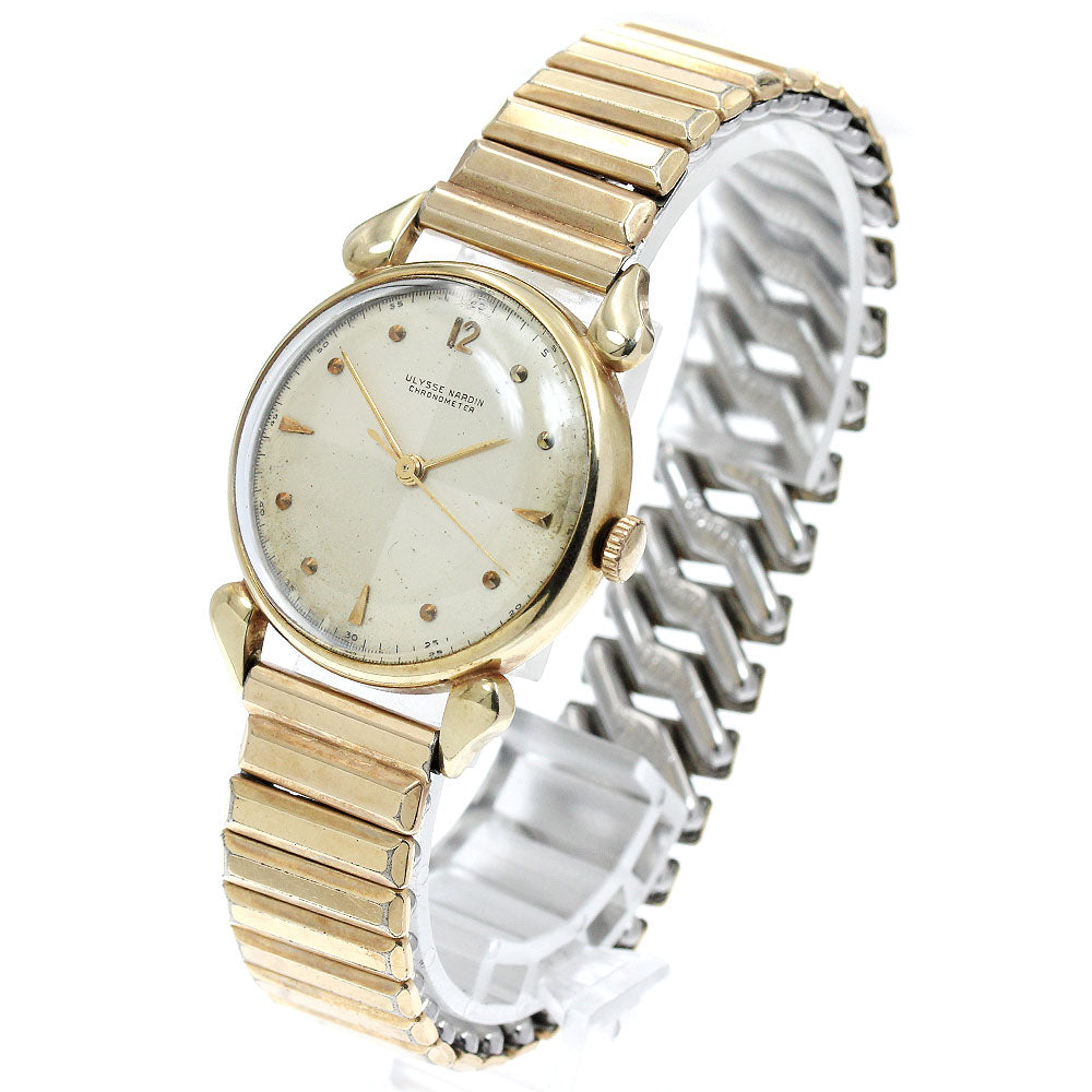 Ulysse Nardin K14YG round vintage Silver Dial Hand Winding Men's Watch_916042