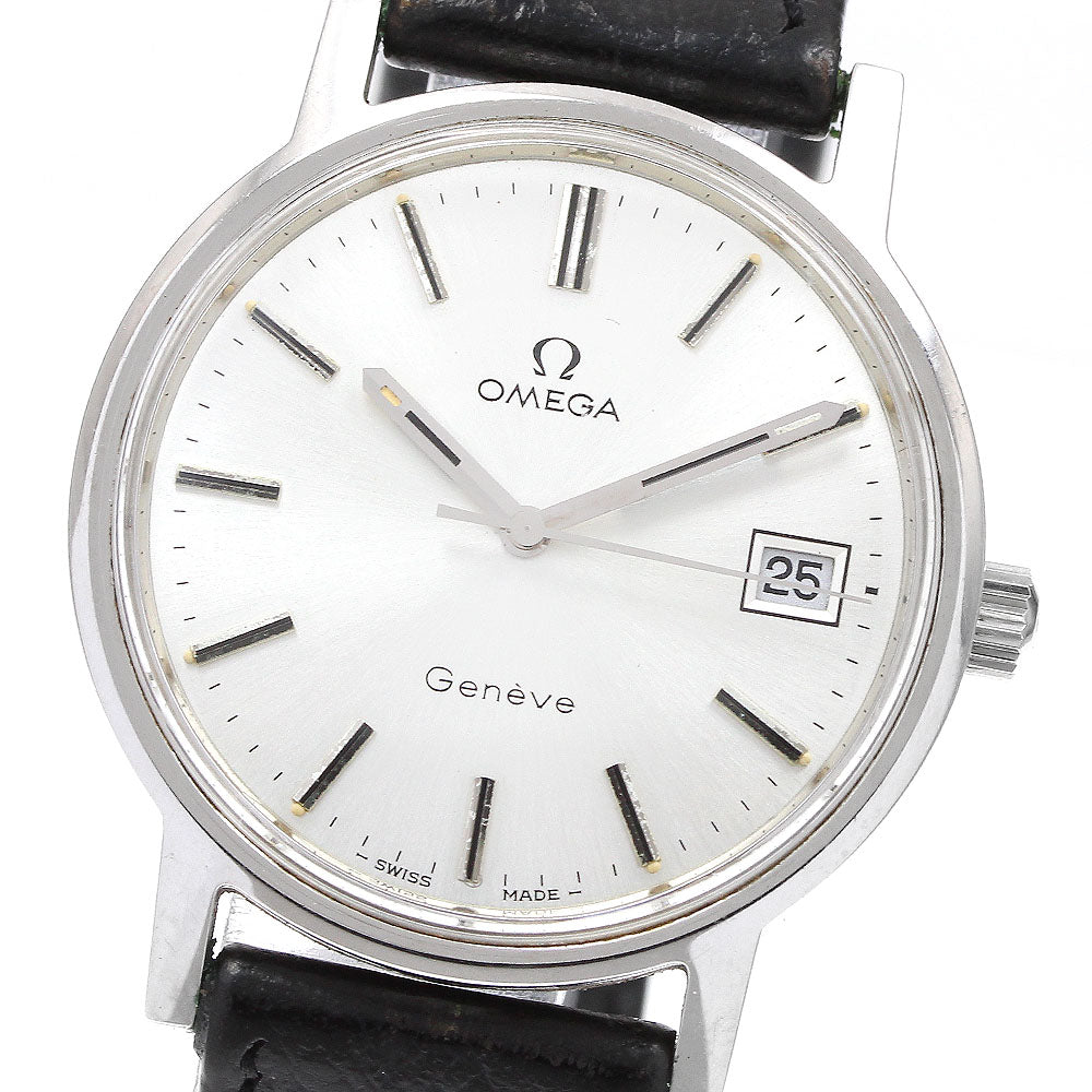 OMEGA Geneve 136.0099 Cal.1030 Date Silver Dial Hand Winding Men's Watch_916046