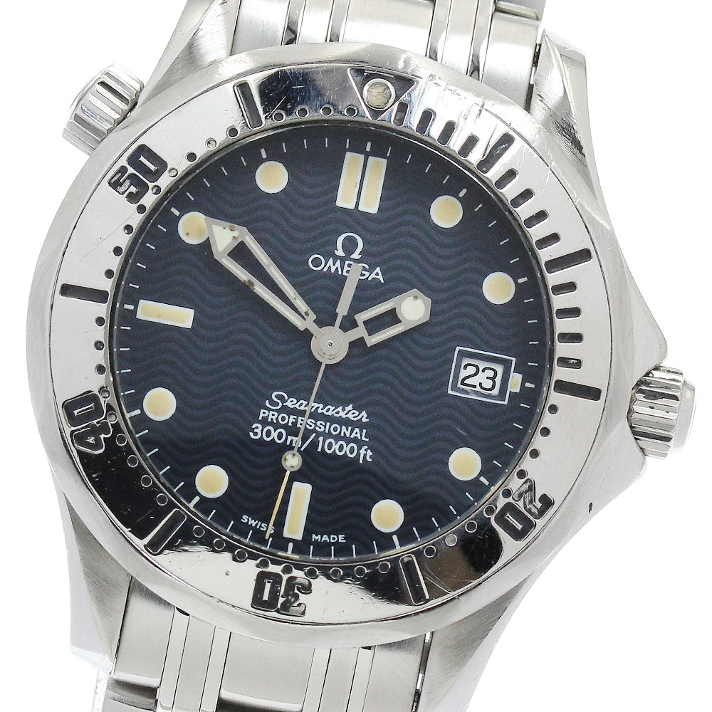 OMEGA Seamaster300 2562.80 Date Navy Dial Quartz Boy's Watch_916047