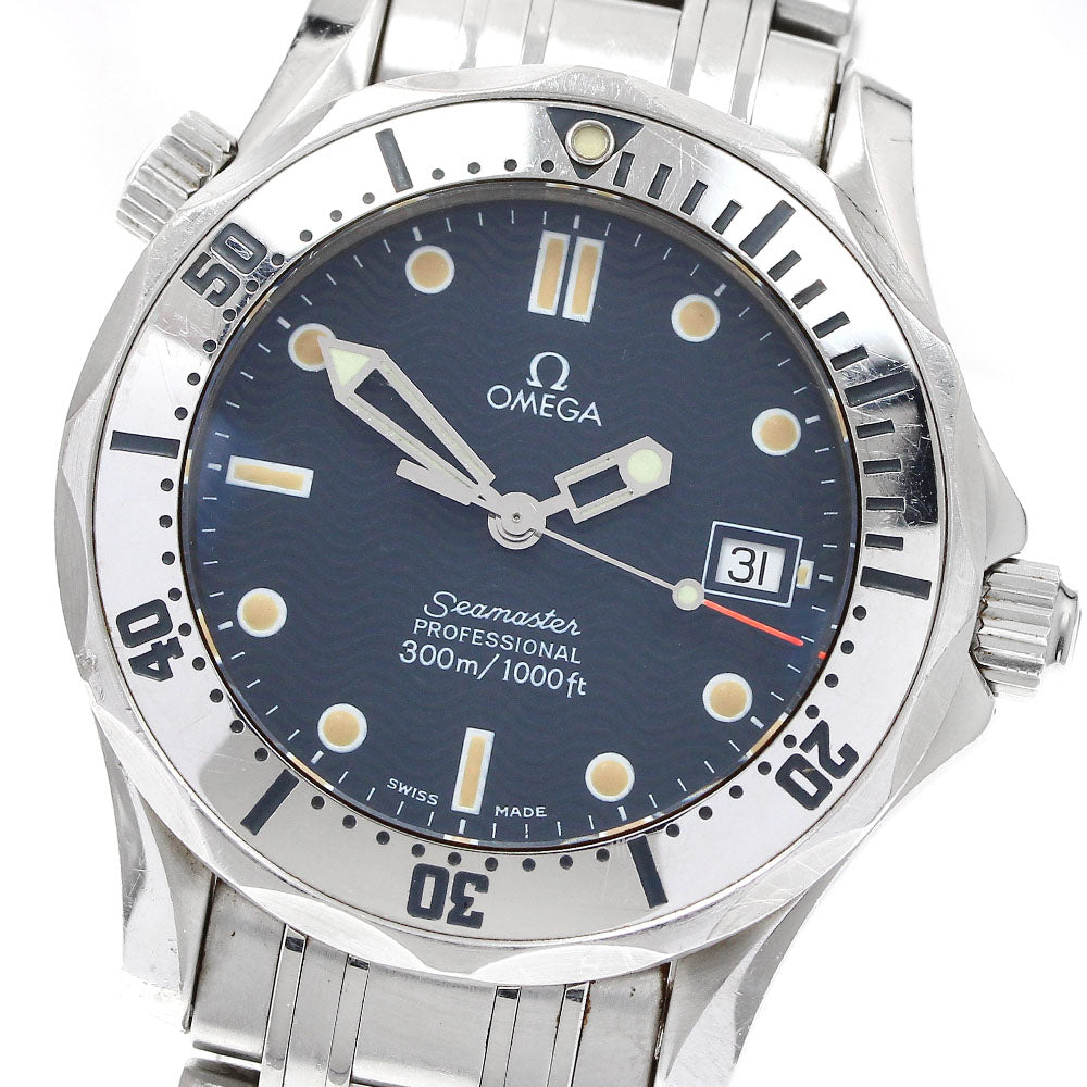 OMEGA Seamaster300 2562.80 Date Navy Dial Quartz Boy's Watch_916067