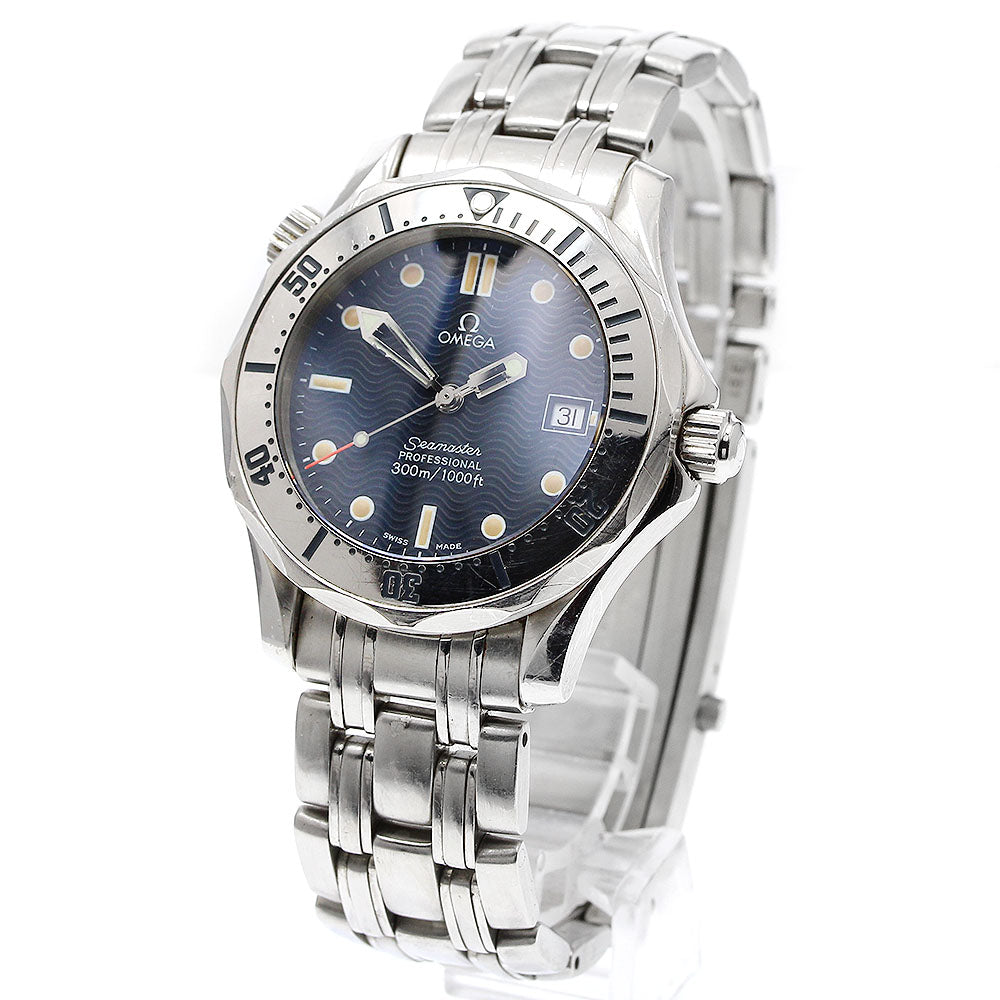 OMEGA Seamaster300 2562.80 Date Navy Dial Quartz Boy's Watch_916067