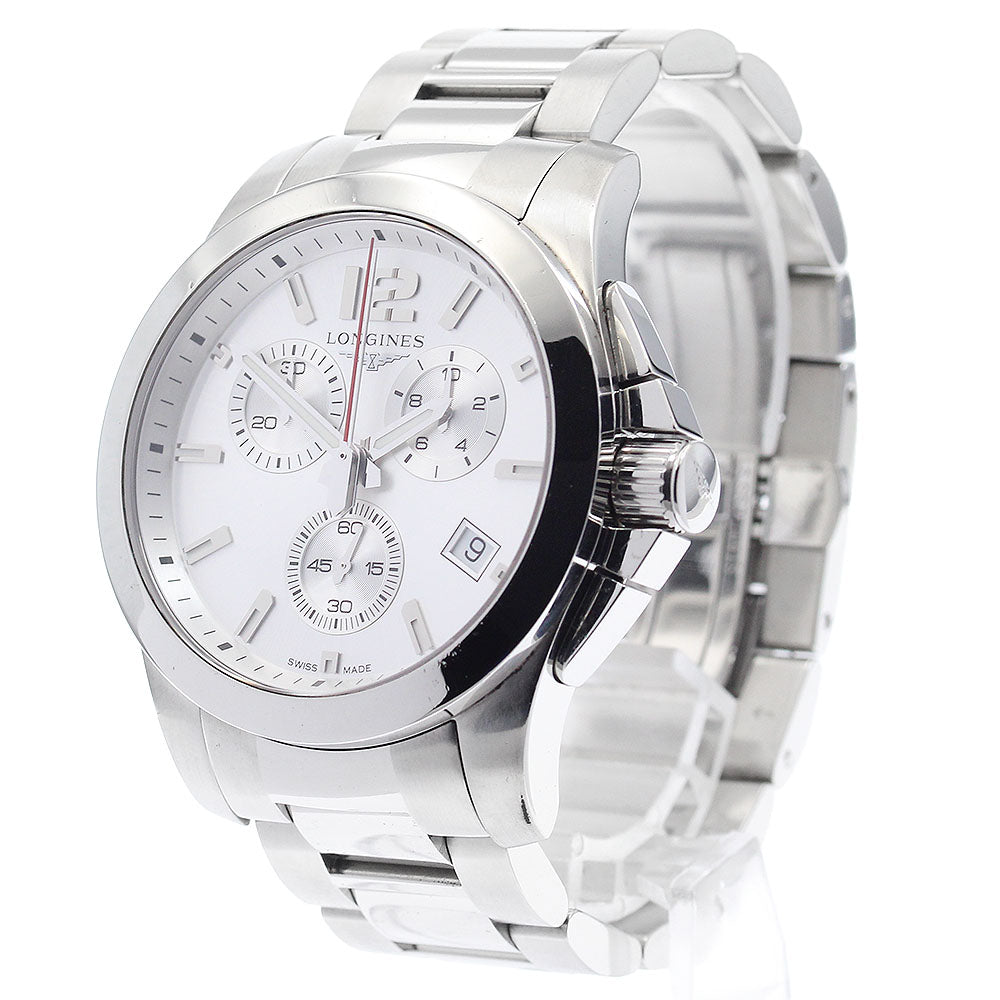 LONGINES Conquest L3.702.4 Chronograph Date Silver Dial QZ Men's Watch_916091