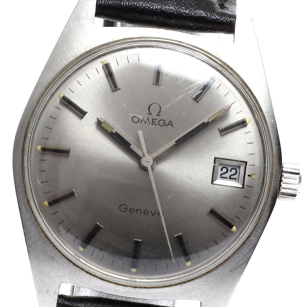 OMEGA Geneve 136.041 Date Cal.613 Silver Dial Hand Winding Men's Watch_916101