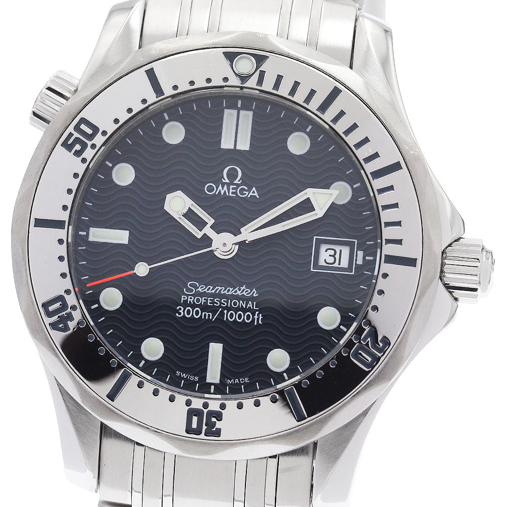 OMEGA Seamaster300 2562.80 Date Navy Dial Quartz Boy's Watch_916119