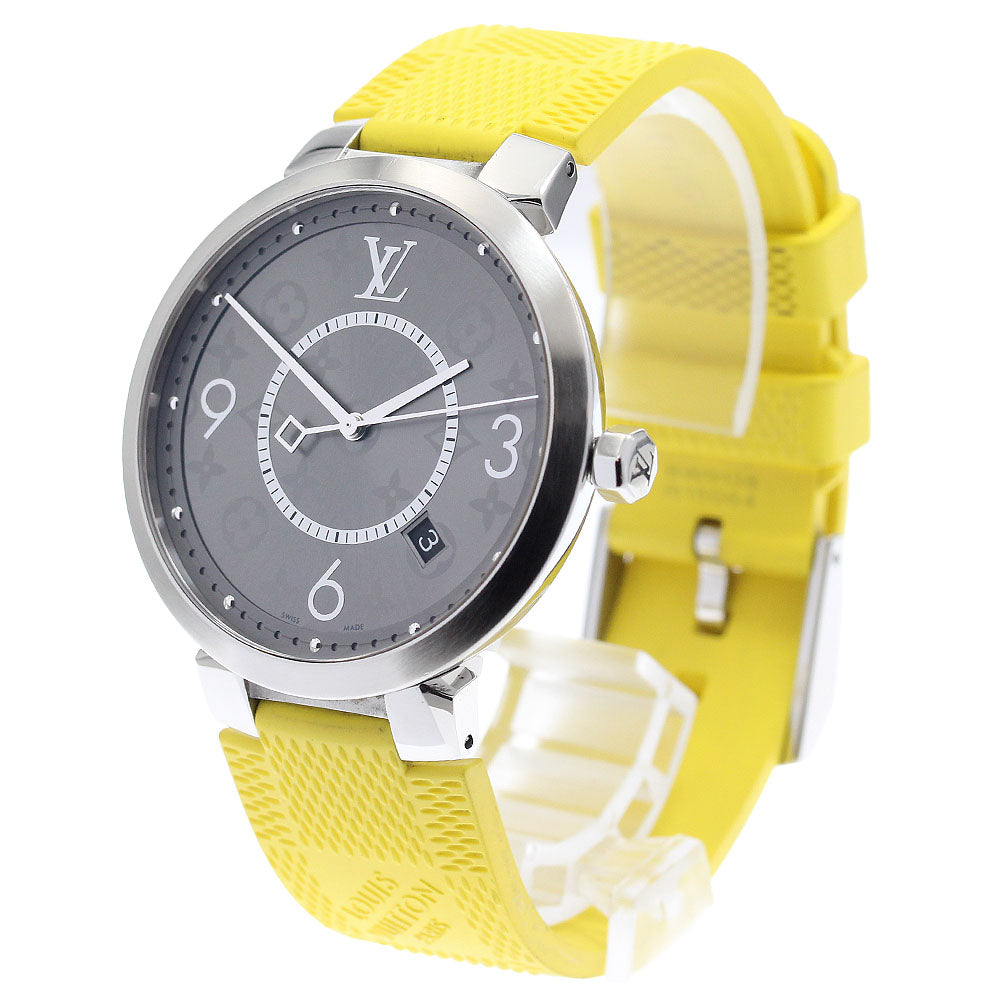 LOUIS VUITTON Tambour Slim Eclipse Q1DM0 gray Dial Quartz Men's Watch_916121