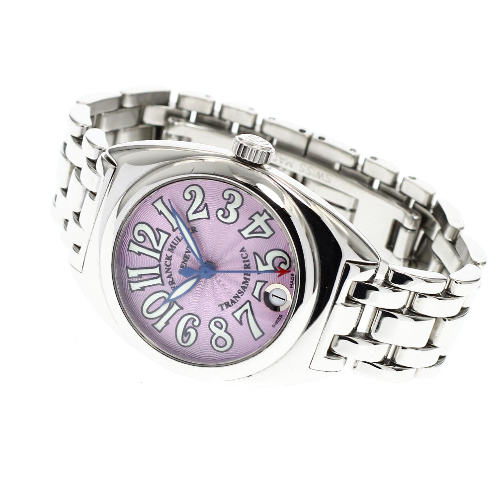 FRANCK MULLER Trans America 2000L Date pink Dial Auto quartz Ladies Watch_916172