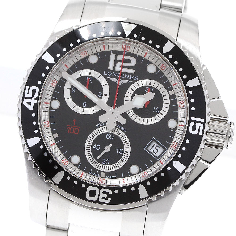 LONGINES Hydro Conquest L3.743.4 Chronograph black Dial Quartz Men's_916182