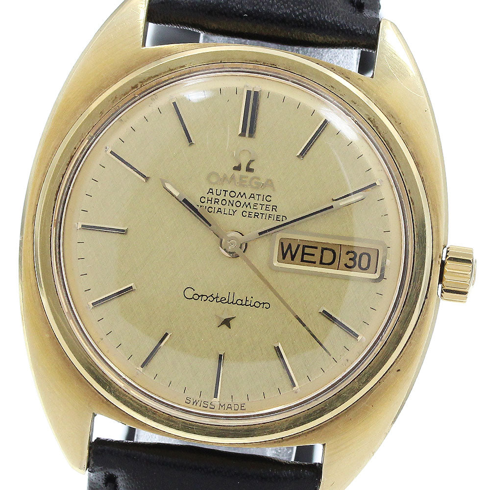 OMEGA Constellation 168.019 YG bezel day date cal.751 AT Men's Watch_916184