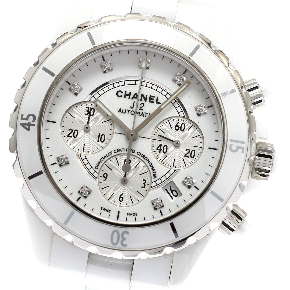 CHANEL J12 white ceramic H2009 9P diamond Automatic Men's Watch_916194