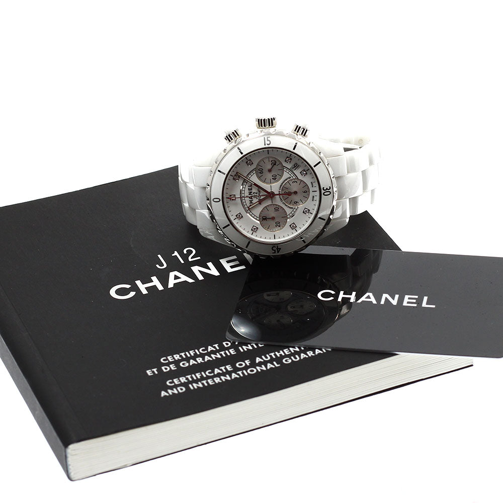 CHANEL J12 white ceramic H2009 9P diamond Automatic Men's Watch_916194