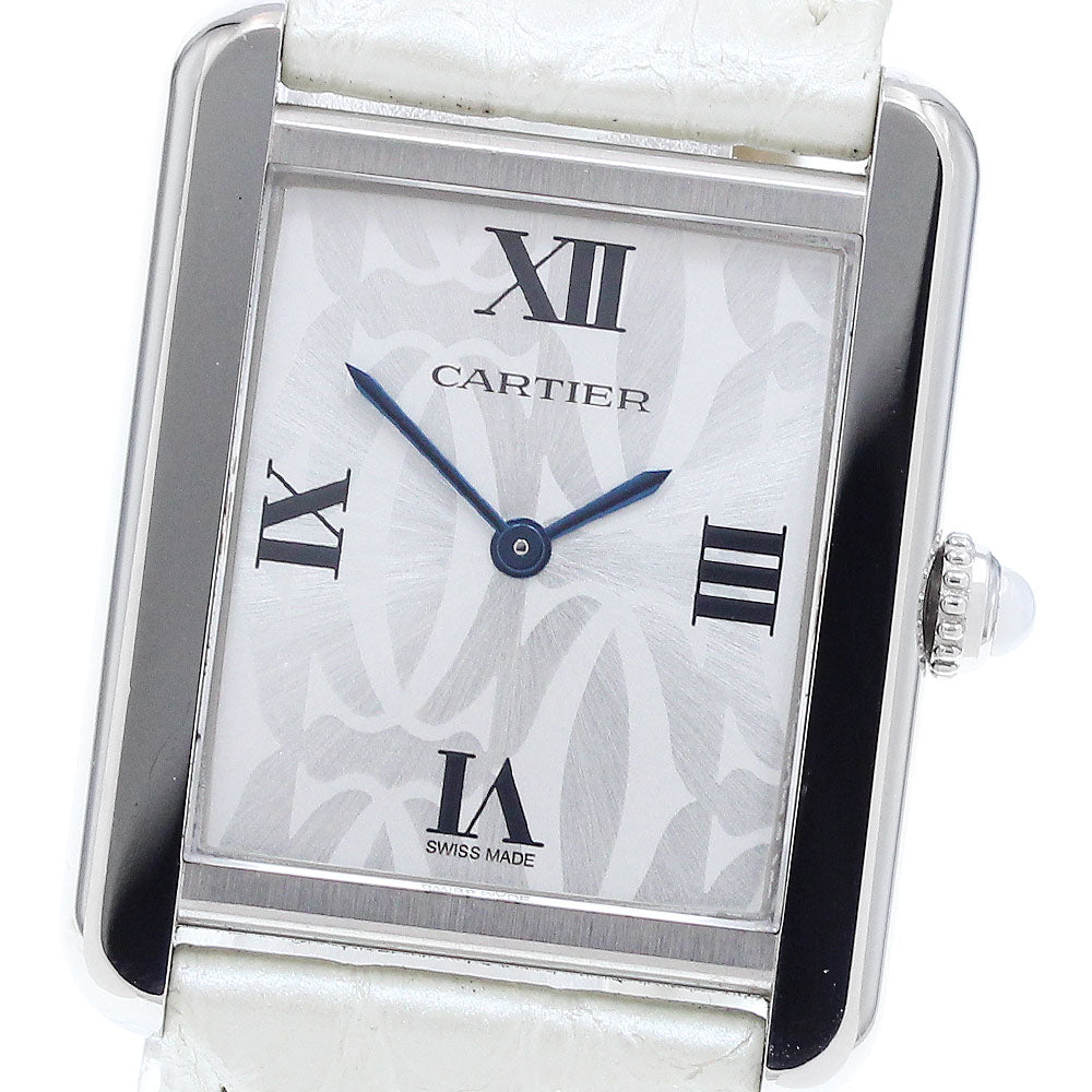 CARTIER Tank Solo SM Christmas Limited Edition W1019555 Silver Dial Quartz Ladies Watch_916204