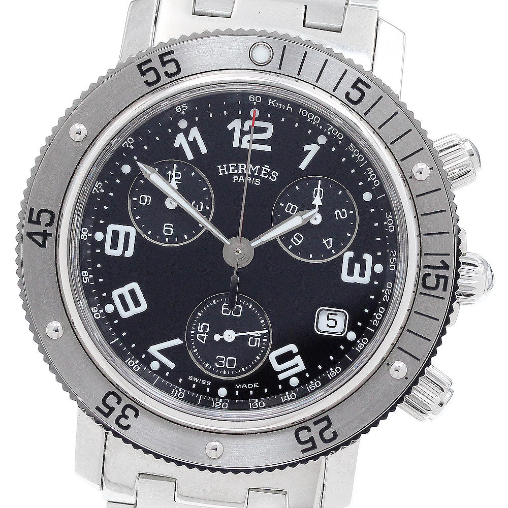 HERMES Clipper diver CL2.910 Chronograph black Dial Quartz Men's Watch_916207
