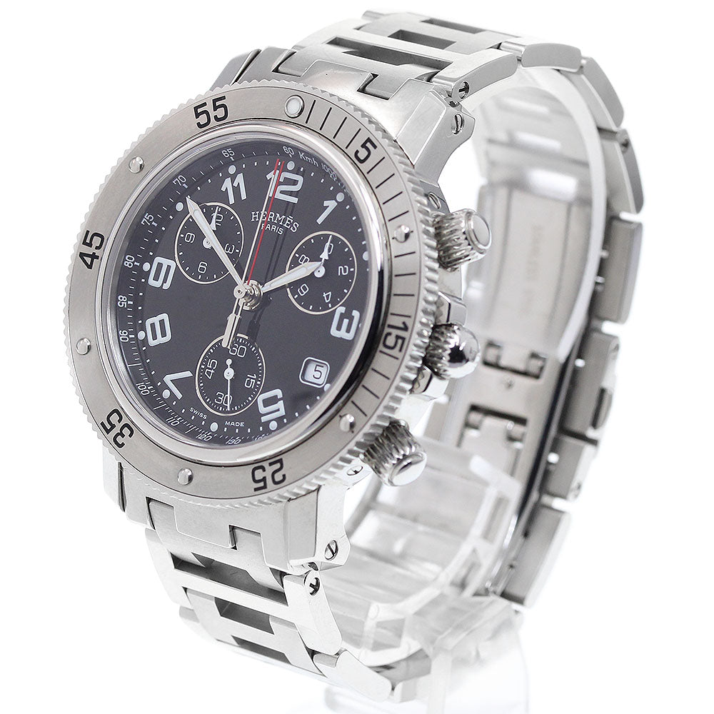 HERMES Clipper diver CL2.910 Chronograph black Dial Quartz Men's Watch_916207